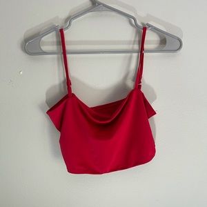 Red crop top